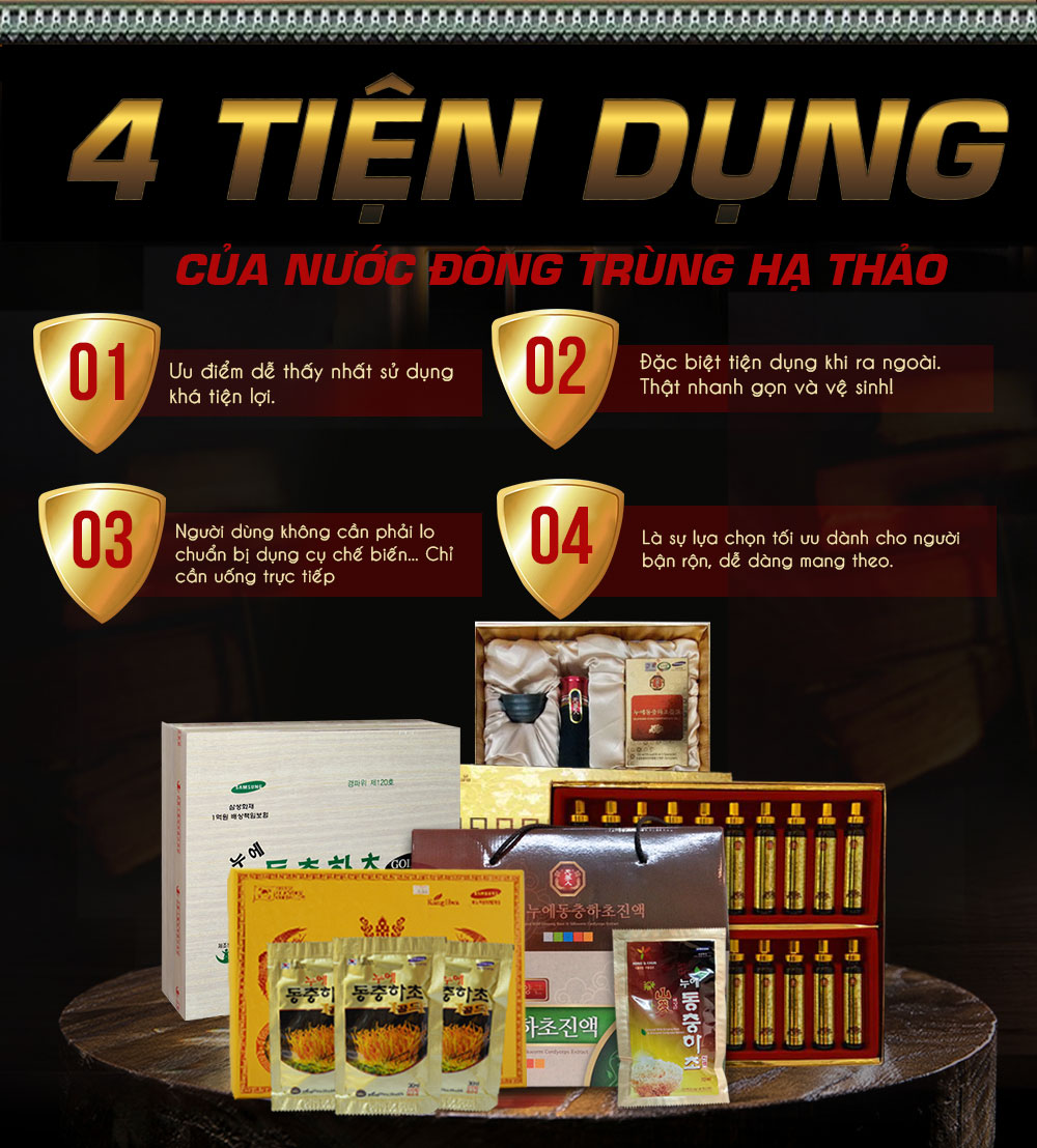 Đông trùng hạ thảo dạng nước