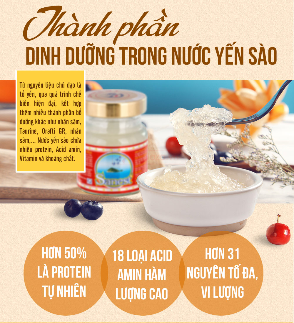 Nước yến sào khánh hòa