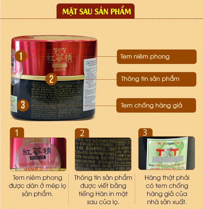 Cao hồng sâm cao cấp chính phủ KGC lọ 100g NS449 6