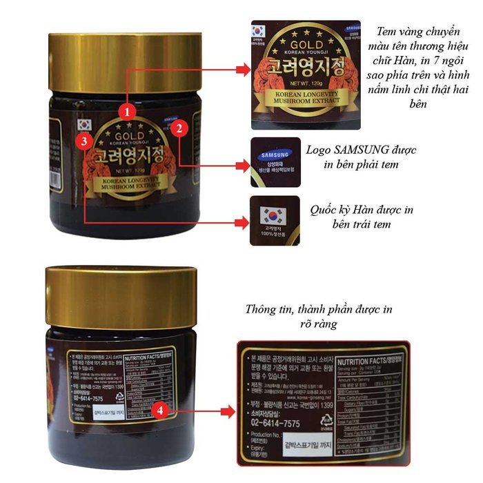 Cao Linh Chi Hàn Quốc (3lọ x 120g) - Hộp gỗ Trắng Gold L030 4