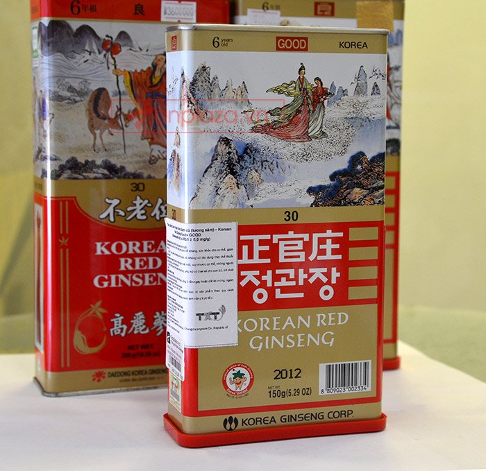 Hồng sâm củ khô cao cấp chính phủ KGC hộp thiếc 150g NS456 8