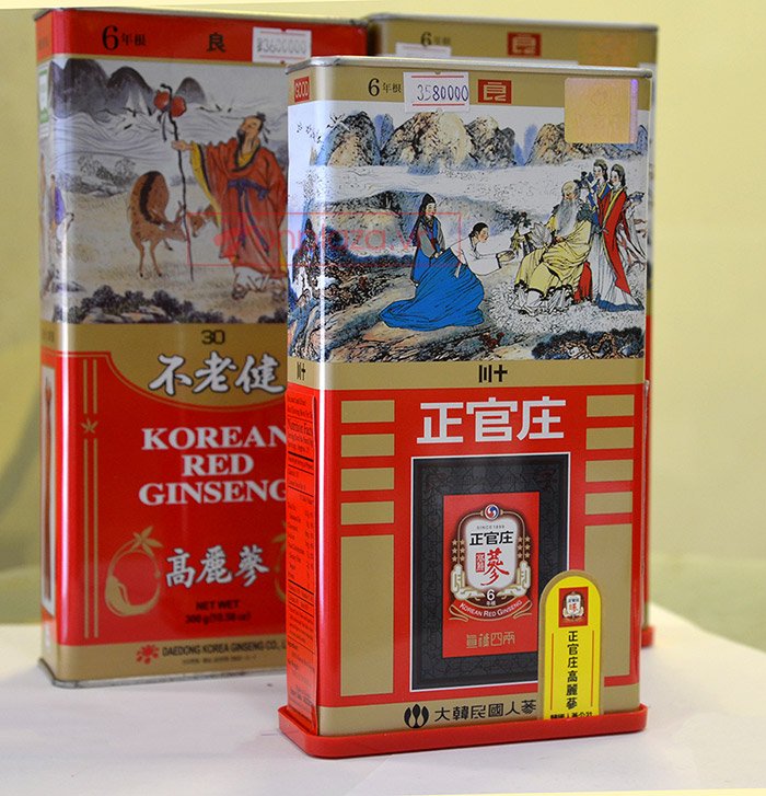 Hồng sâm củ khô cao cấp chính phủ KGC hộp thiếc 150g NS456 9