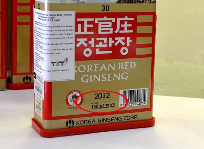Hồng sâm củ khô cao cấp chính phủ KGC hộp thiếc 150g NS456 14