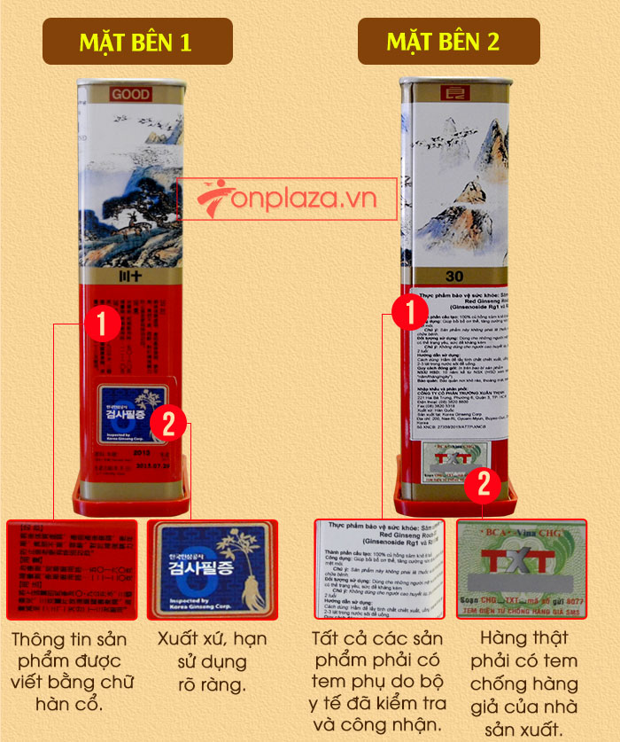 Hồng sâm củ khô cao cấp chính phủ KGC hộp thiếc 75g NS457 05