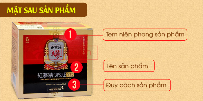 Viên hồng sâm cao cấp chính phủ KGC hộp 100v  NS451 6